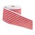 Add a cheerful pop of classic color to your holiday décor with this red and white woven stripe wired ribbon. Featuring a...