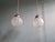 Art Deco Pendant Lights in Pressed Molded Frosted Glass, 1930s, Set of 2 For Sale - Image 14 of 16
