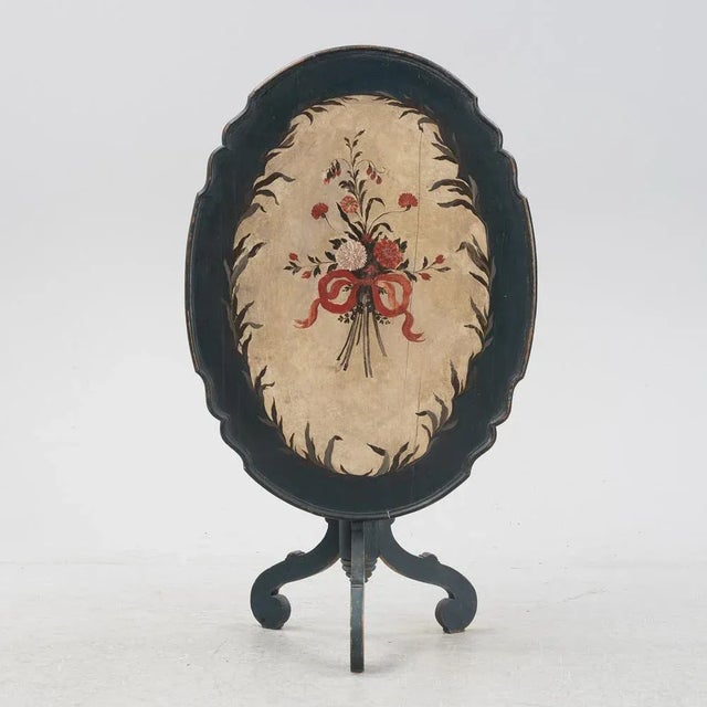 A special folding table from ancient times, namely from the time of the mid-18th century, probably around 1750. Foldable...