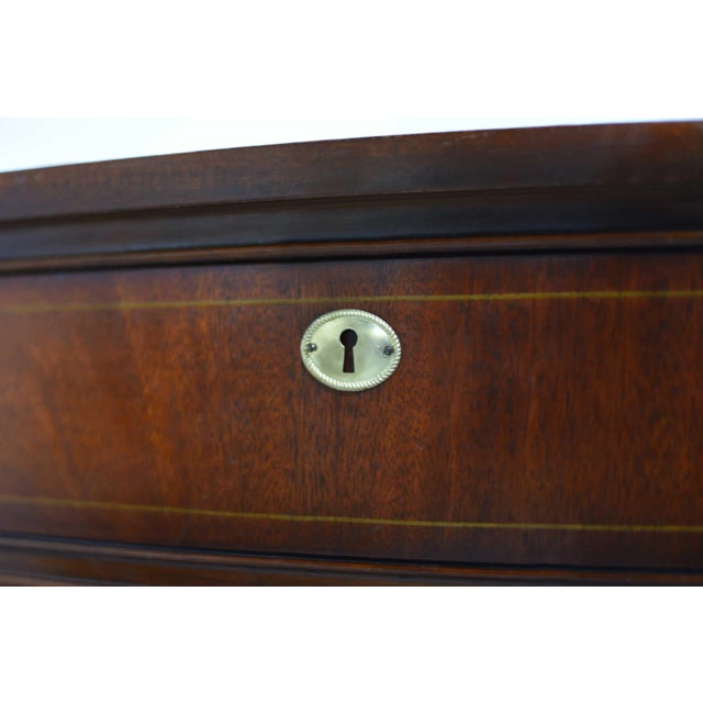 Mid Century Hepplewhite Style Mahogany Sideboard Buffet by Bassett Furniture For Sale - Image 11 of 15