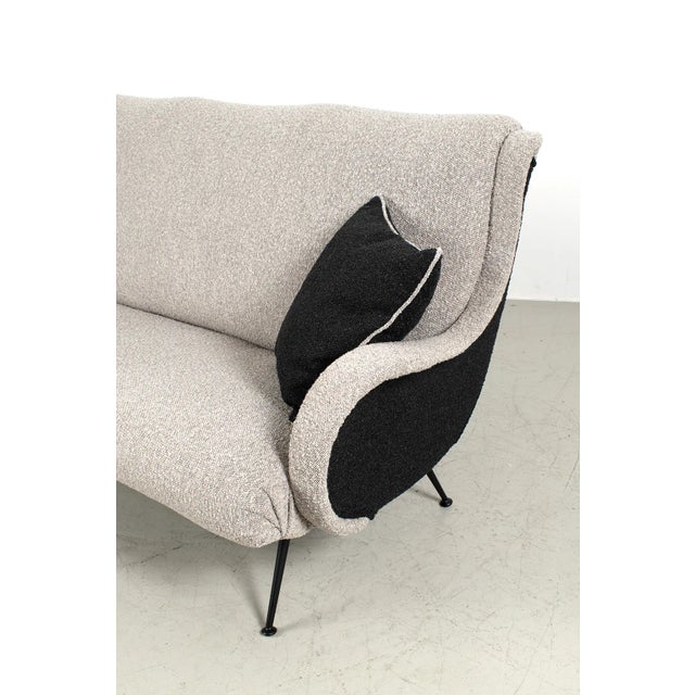 Beige Boucle Sofa, 1950s For Sale - Image 10 of 12