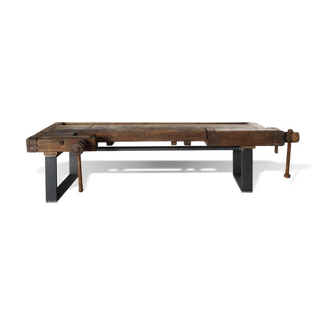 Rustic Low Beech Table, 1960s For Sale - Image 3 of 7