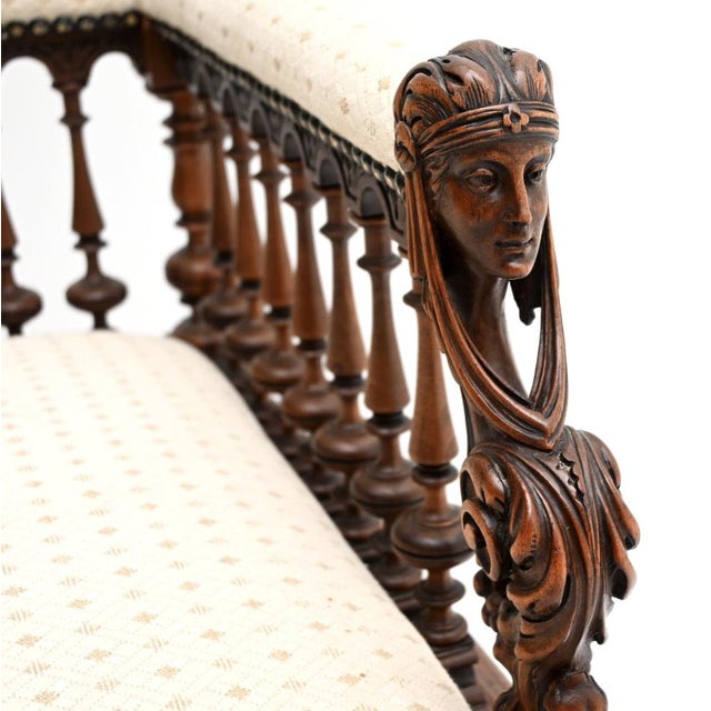 Antique Victorian Carved Walnut Corner Chair, 1860 For Sale - Image 9 of 11