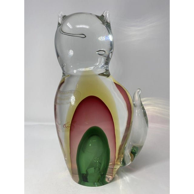 Murano Glass Cat by Oball For Sale - Image 4 of 7