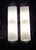 Contemporary Large Minimalist Wall Lamps with White Opal Glass Shades on Concealed White Metal Brackets by Peill & Putzler, 1980s, Set of 2 For Sale - Image 3 of 12