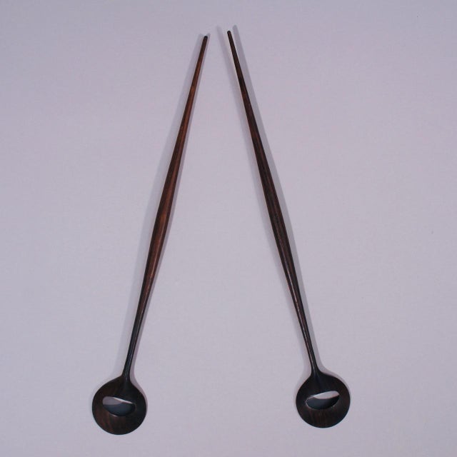 Salad Cutlery in Teak by Magne Monson, Denmark, 1960s, Set of 2 For Sale - Image 6 of 8