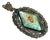 Early 20th Century Victorian Style Micromosaic Silver Tone Pendant For Sale