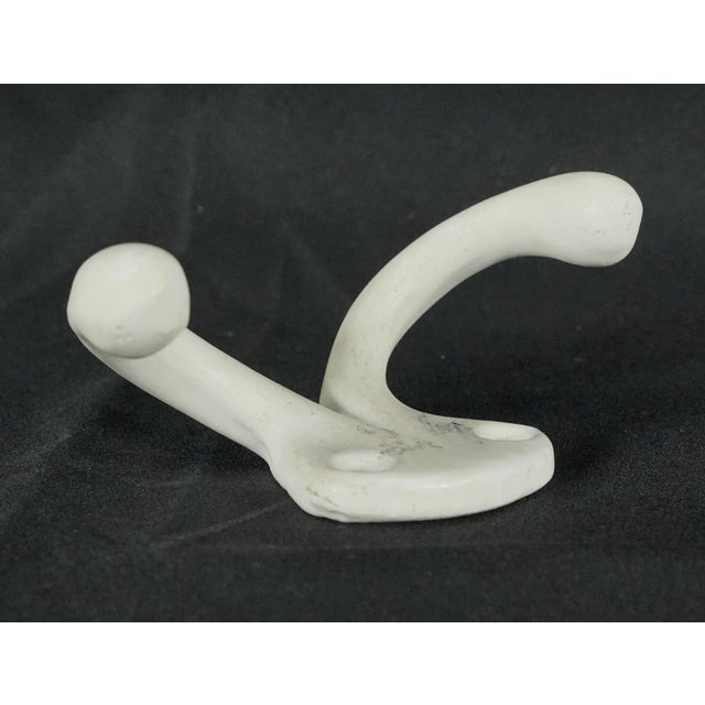 Pair of Vintage European White Ceramic Wall Hooks For Sale - Image 12 of 12
