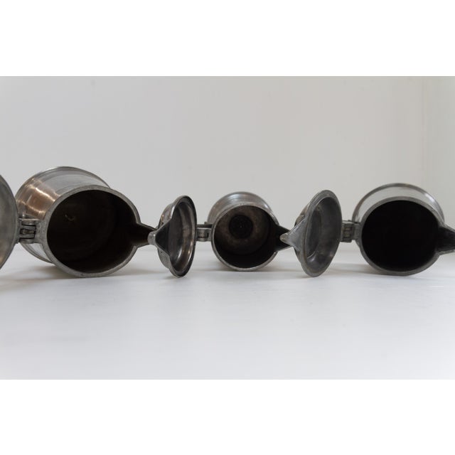 Antique Swedish Pewter Tankards, 1900s, Set of 3 For Sale - Image 5 of 18