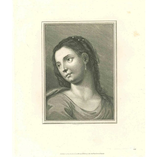Portrait is an original artwork realized by Thomas Holloway (1748 - 1827). Original Etching from J.C. Lavater's "Essays on...