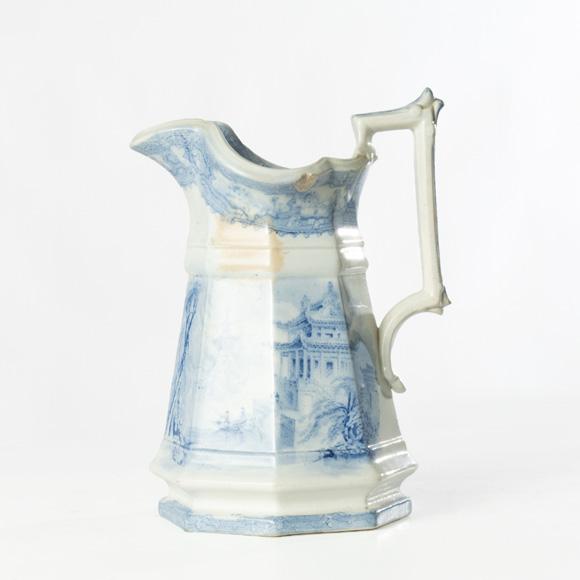 Blue and White Transferware. Beautiful set of 21 dishes. Detailed design with flowers and leaves outlining picturesque...