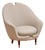 1950s Italian Federico Munari Upholstered Curved Lounge Chair For Sale