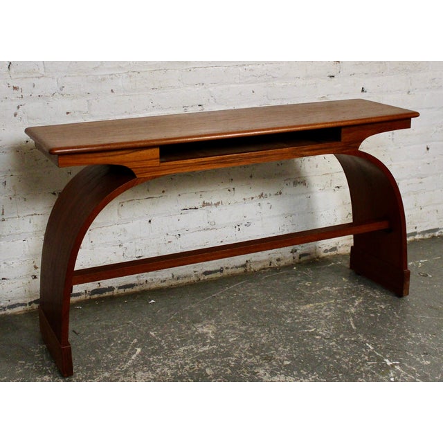 Late 20th Century Vintage Teak Console Table For Sale - Image 5 of 10