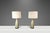 1970s Vintage Mid-Century Modern Textured Rough Glazed Ceramic Table Lamps C. 1970s - Set of Two (2) For Sale - Image 5 of 12