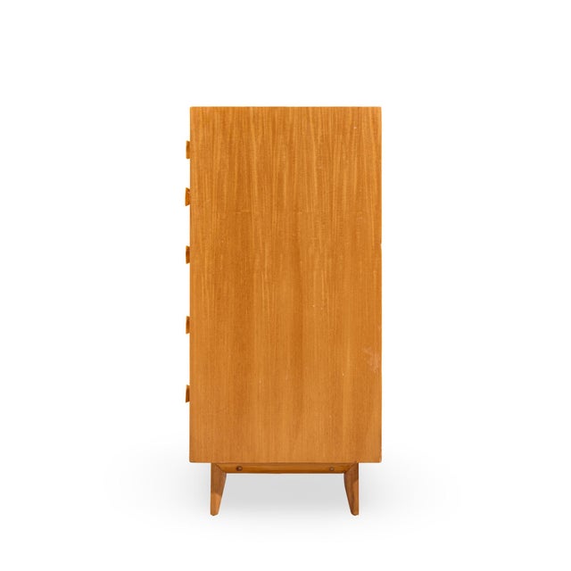 Mid 20th Century George Nelson for Herman Miller Mid Century Walnut Highboy Dresser With Cupcake Pulls For Sale - Image 5 of 10