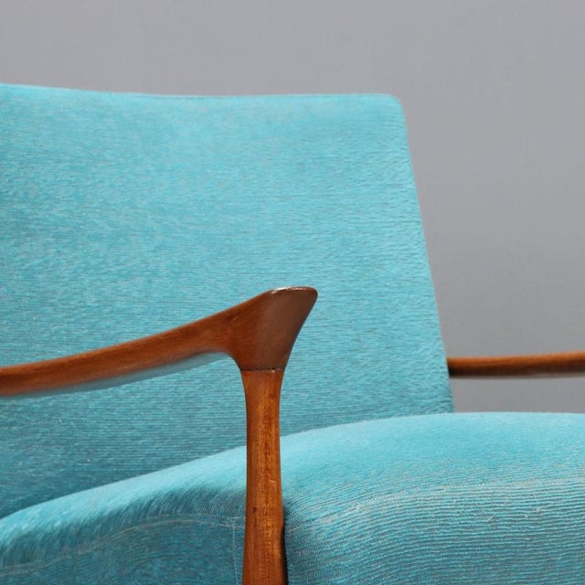Vintage Teak Wood Armchair, 1960s For Sale - Image 4 of 11