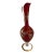 Murano Tre Fuochi Enameled Red & Gold-Hand-Blown Glass Carafe, Decanter For Sale