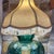 Rare 1940s Emerald Green GWTW Lamp Hand Painted Enamel Dual Light Pristine For Sale - Image 11 of 18