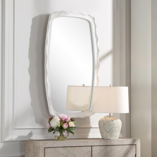 Modern Marbella White Mirror For Sale - Image 3 of 6