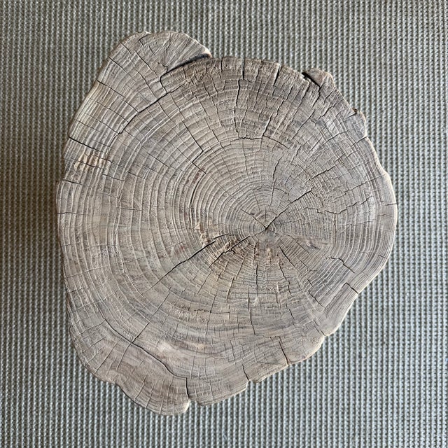 Wood Vintage Elm Wood Chop Block Table For Sale - Image 7 of 8