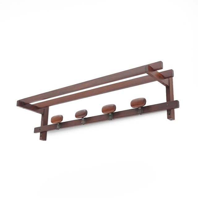 Mid-Century Modern Wall-Mounted Coat Rack by Ezio Longhi for Elam, 1960s For Sale - Image 3 of 14