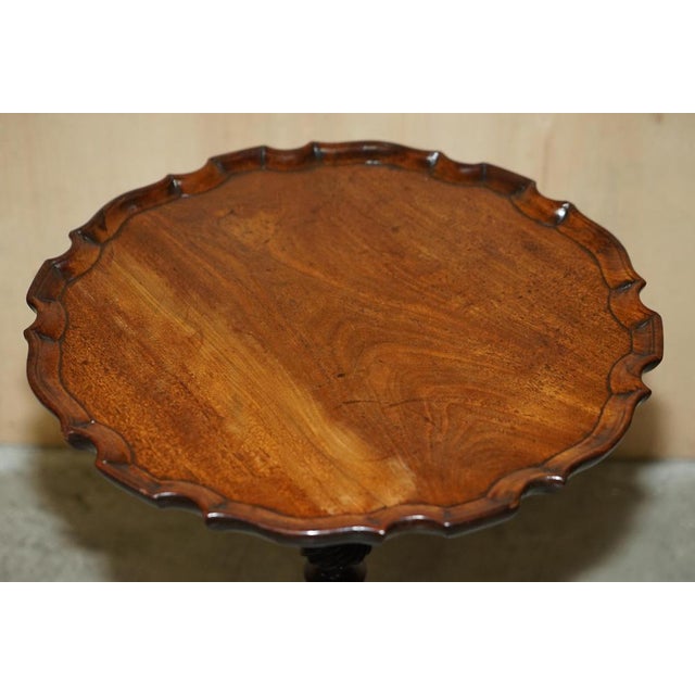 Antique Flamed Hardwood Tripod Table, 1860 For Sale - Image 3 of 18
