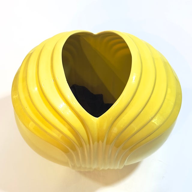 1980s Rare Artichoke Vase in Citrus Yellow Attributed to Royal Haeger, Circa 1980s For Sale - Image 5 of 12