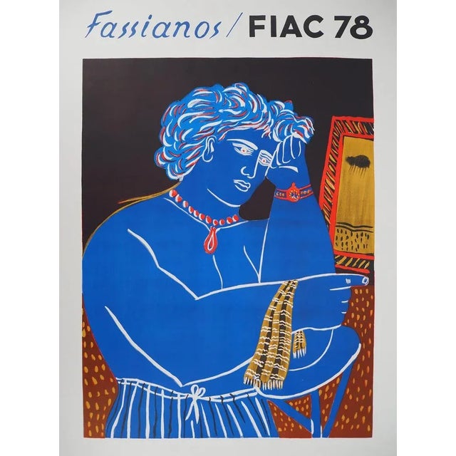 Alekos fassianos (1935) thinker with a watch (fiac1978), 1978 original lithograph signed in the plate on thick paper 92 x...