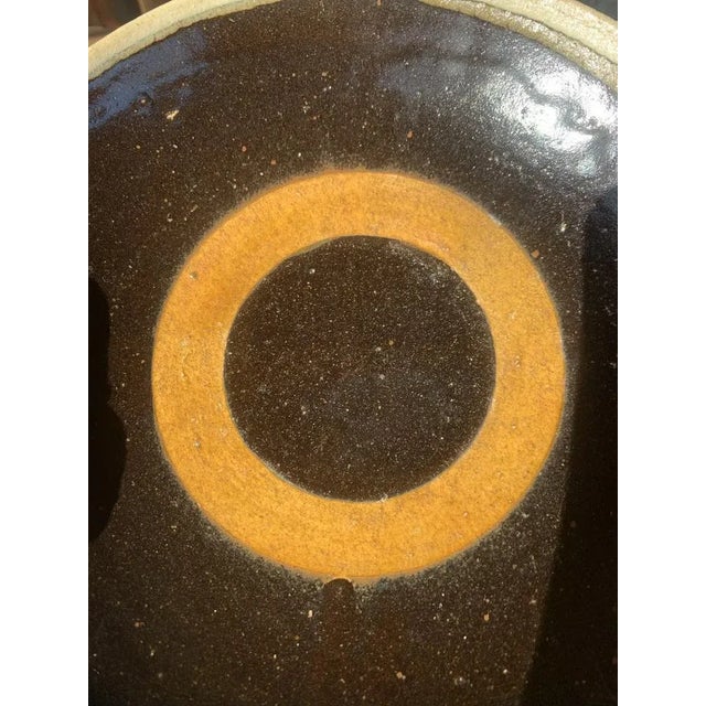 Mid-Century Glazed Bullseye Earthenware Bowl, California, USA, 1960s For Sale - Image 4 of 9