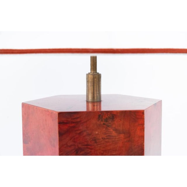 Metal Hexagonal Table Lamp by Tommaso Barbi, 1970s For Sale - Image 7 of 9