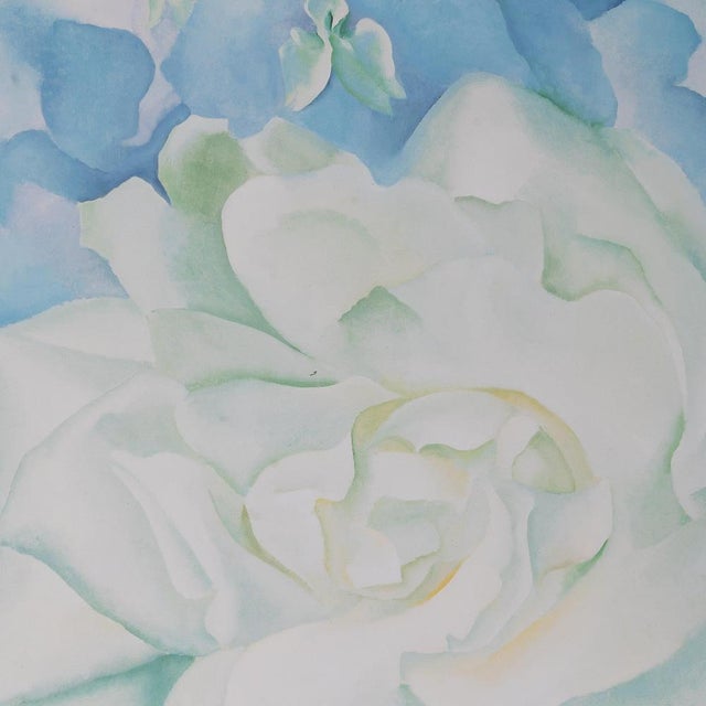 White Rose with Larkspur Poster after Georgia O'Keeffe For Sale - Image 5 of 6