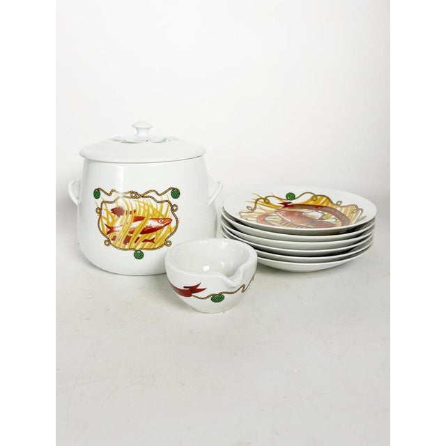 1970s Ceramic Soup Tureen Service, France, 1970, Set of 8 For Sale - Image 5 of 16