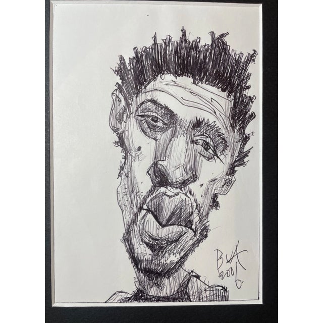 Up for sale is an exquisite original portrait done in 2006 by Justin Bua. This lovely example features a stunning portrait...