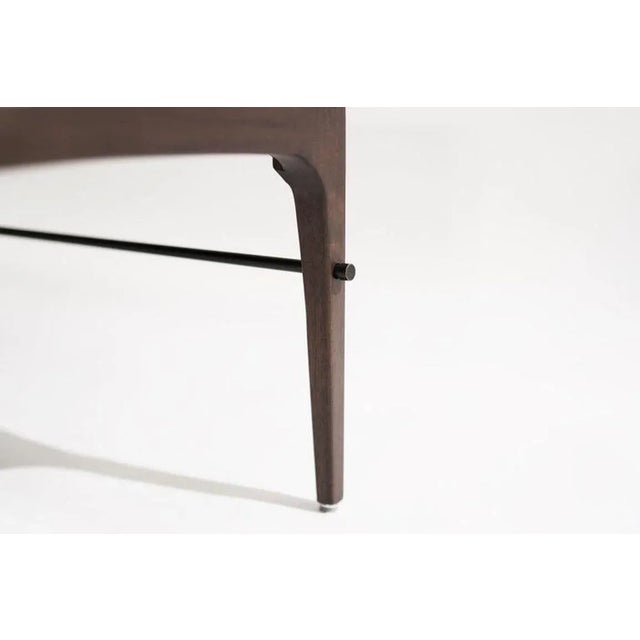 Linear Bench in Dark Wanut Series 60 by Stamford Modern For Sale - Image 10 of 12