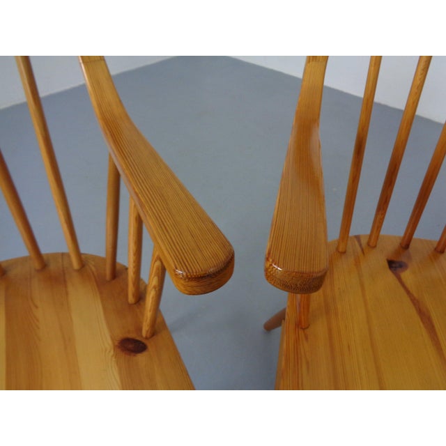 Danish Pine Chairs an Armchairs by Erik Ole Jørgensen for Tarm Stole Møbelfabrik, 1960s, Set of 5 For Sale - Image 13 of 18