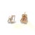 Bochic “Orient” White Topaz & Rose Quartz Earrings Set In 18K Gold & Silver - a pair For Sale - Image 4 of 7