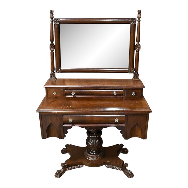 Antique Victorian Empire Desk For Sale
