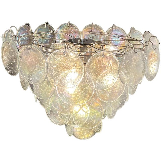 Murano Glass Discs Chandelier, 1990 For Sale - Image 13 of 15