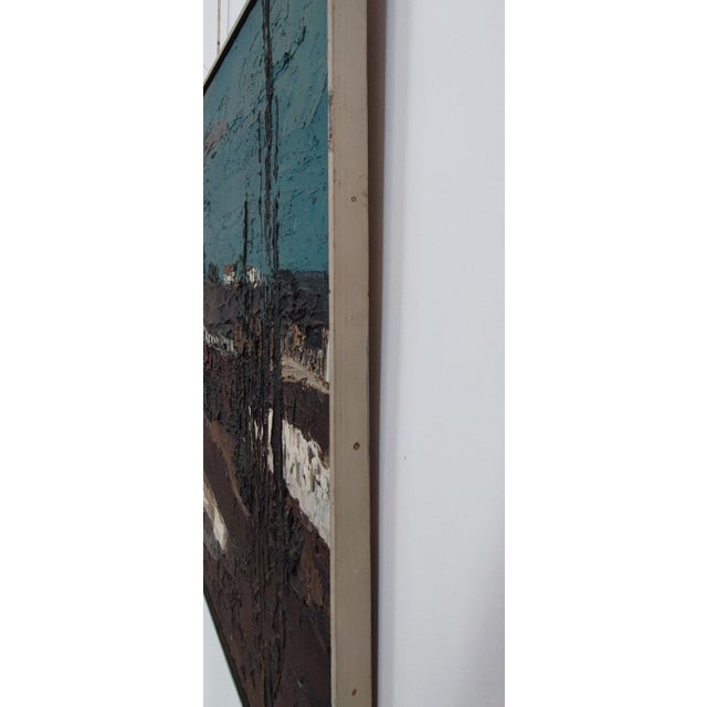 Robert Mychre, Composition, 1963, Oil on Canvas, Framed For Sale - Image 8 of 10