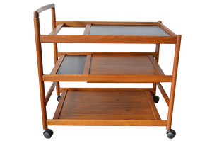 Scandinavian Teak Serving Cart from Dyrlund, 1970s