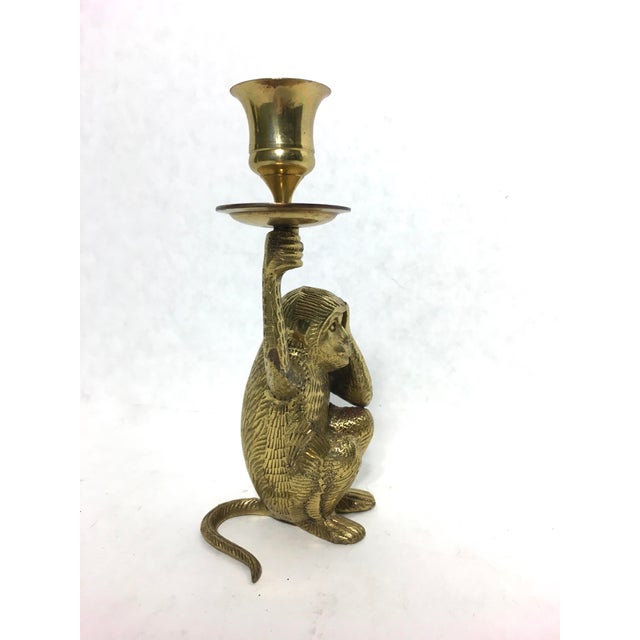 Vintage Brass Monkey Candle Holder Chairish
