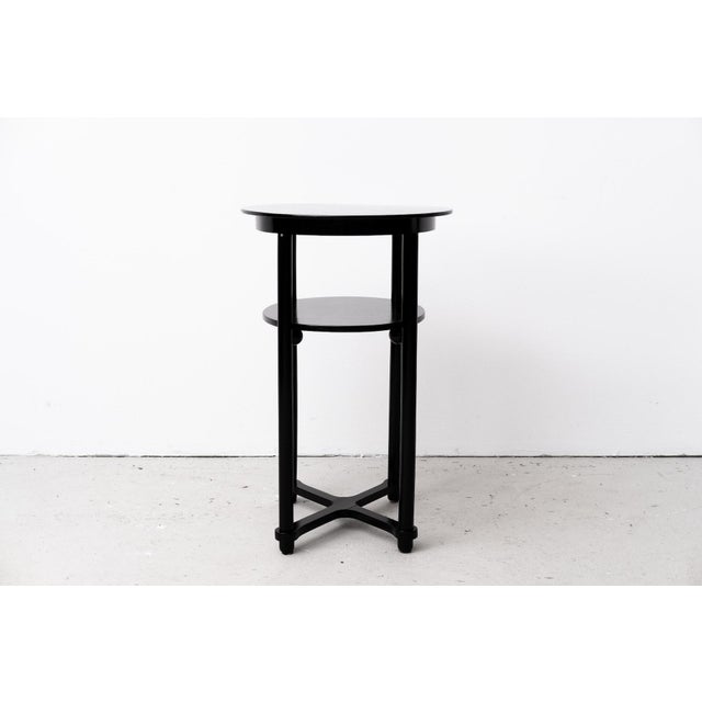 Small Art Nouveau Black Bentwood Side Table in the style of Josef Hoffmann, 1915 For Sale - Image 9 of 18