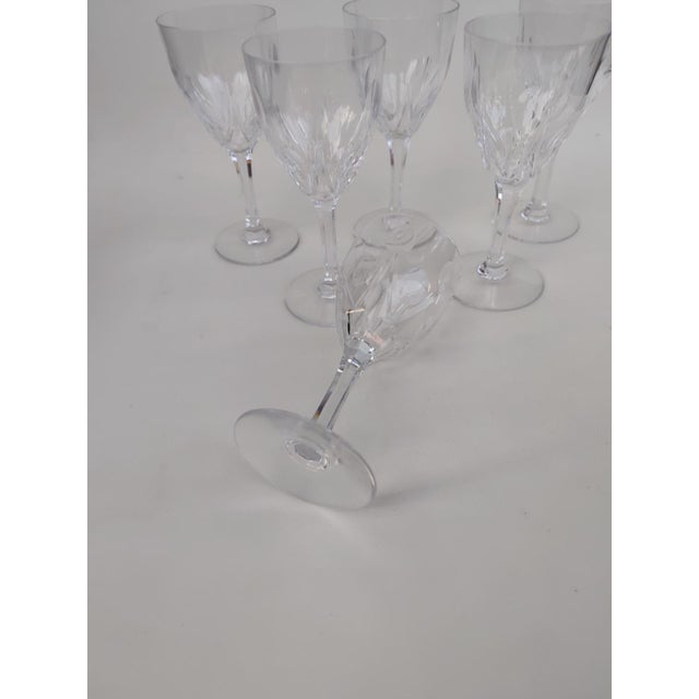 Glass Large Crystal Vic Glasses from Saint Louis, 1930s, Set of 6 For Sale - Image 7 of 9