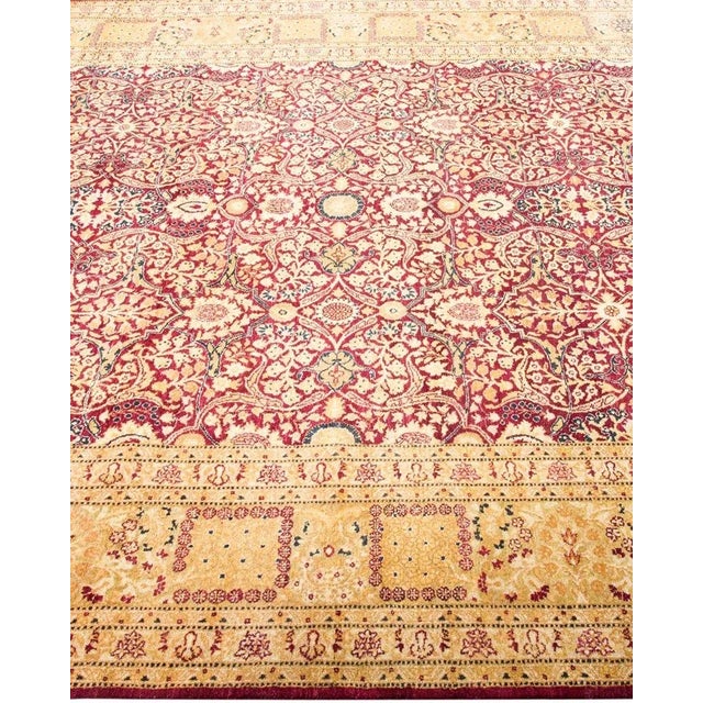 Solo Rugs Mogul, One-of-a-Kind Hand-Knotted Area Rug in Red, 6' 2" x 13' 6" For Sale - Image 4 of 8