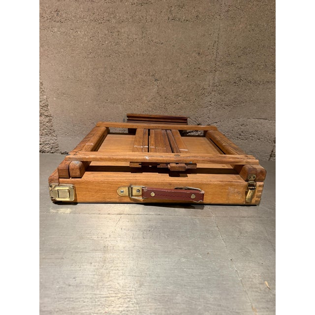 Aaron Brothers Wooden Table Top Art Easel Stand Portable Travel Sketch Box For Sale - Image 4 of 8