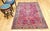 Red Antique Persian Sarouk Area Rug, Hand-Knotted Wool, Allover Floral Pattern, 4x6, Red & Navy For Sale - Image 8 of 17