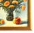 Impressionist floral painting on an artist's stretched canvas displayed in a complementary antiqued gold frame. The...