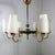 Metal Finnish Brass Chandelier with Polyester Shades and Glass Diffusers, 1950s For Sale - Image 7 of 18