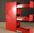 Mid-Century Modern Vintage Red Powder Coated Steel 5 Drawer Filing Cabinet, 1950s For Sale - Image 3 of 7