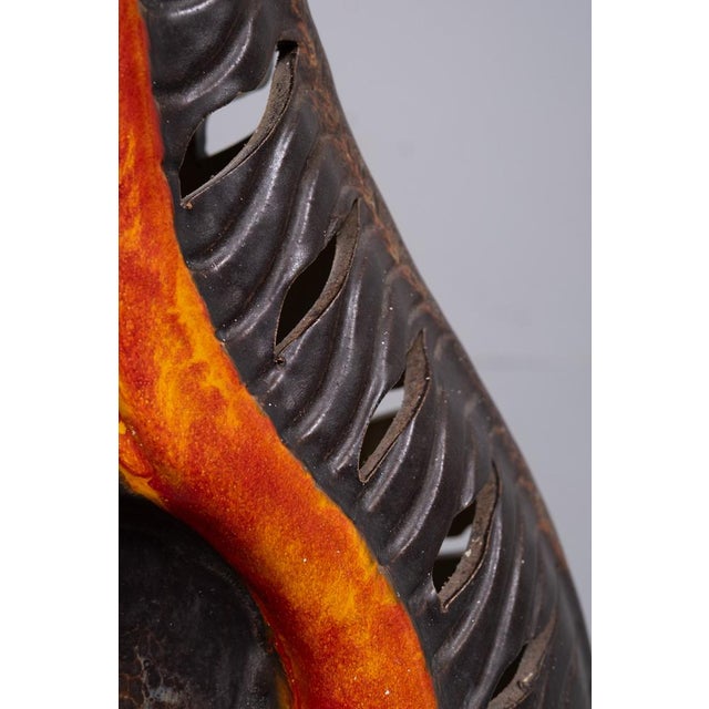 Large Fat Lava Ceramic Floor Lamp from Walter Gerhards, West Germany, 1970s For Sale - Image 11 of 12